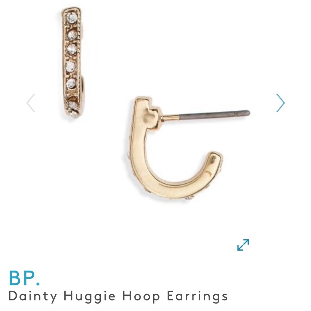 BP huggie hoop earrings
